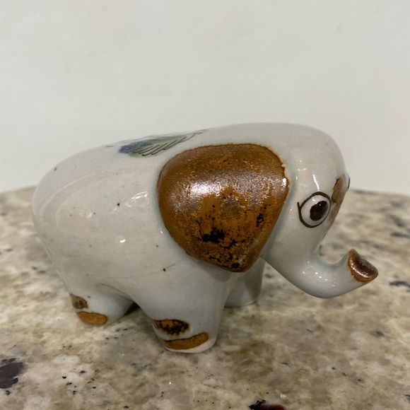 Vintage 1970 Ken Edwards El Palomar Mexican Tonala Art Pottery Elephant Figurine - Picture 8 of 14